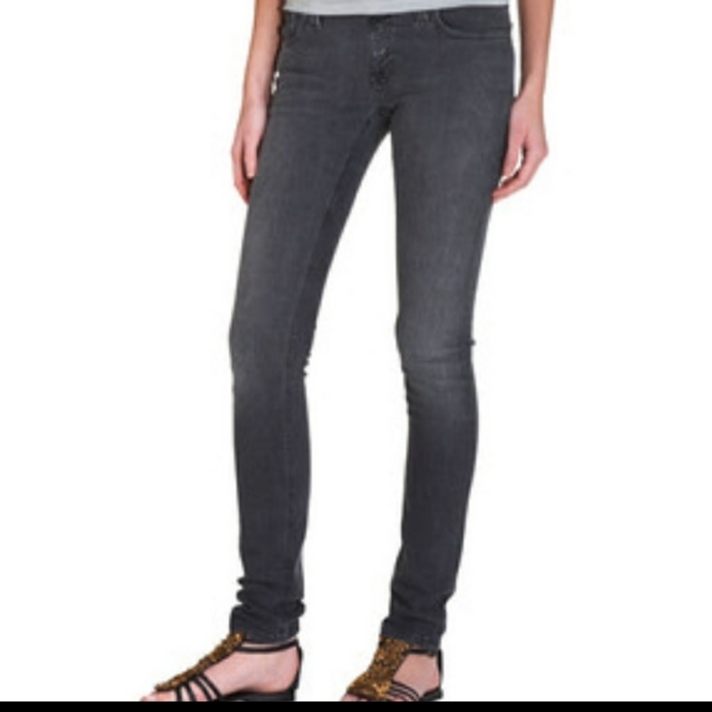 Nudie Long John Worn Grey Skinny Jean